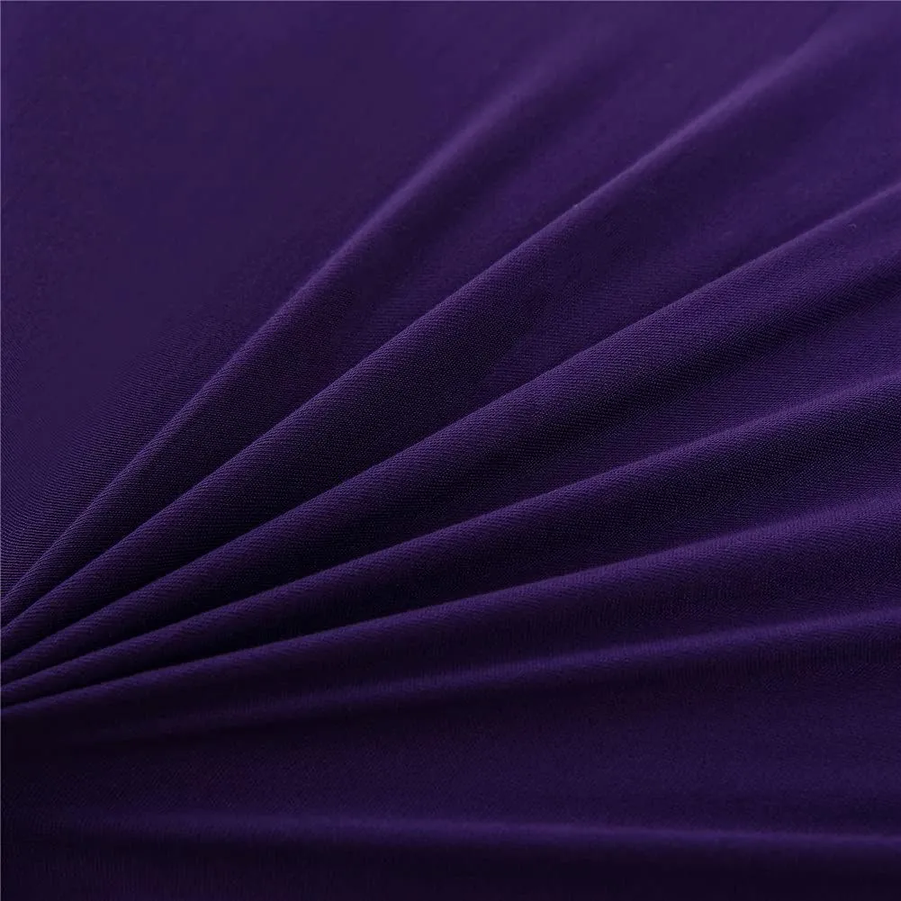 Chaise Lounge Cover Elasticity Slipcover Luxury Chair Cover for Living Room Indoor Furniture Ultra Soft Machine Washable (Purple)