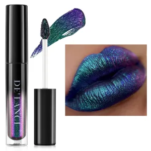 Chameleon Liquid Lipstick Blue Green Purple Color,Shimmer Metallic Colourful Lip Gloss for Women Girls Lips Makeup Gift,Hydrating Waterproof and Long Lasting Lip Stick Shiny,Talc-Free, #5