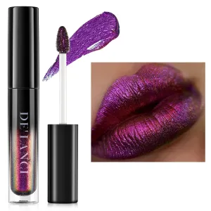 Chameleon Liquid Lipstick Purple Brown Green Color,Shimmer Metallic Colourful Lip Gloss for Women Girls Lips Makeup Gift,Hydrating Waterproof and Long Lasting Lip Stick Shiny,Talc-Free,#6