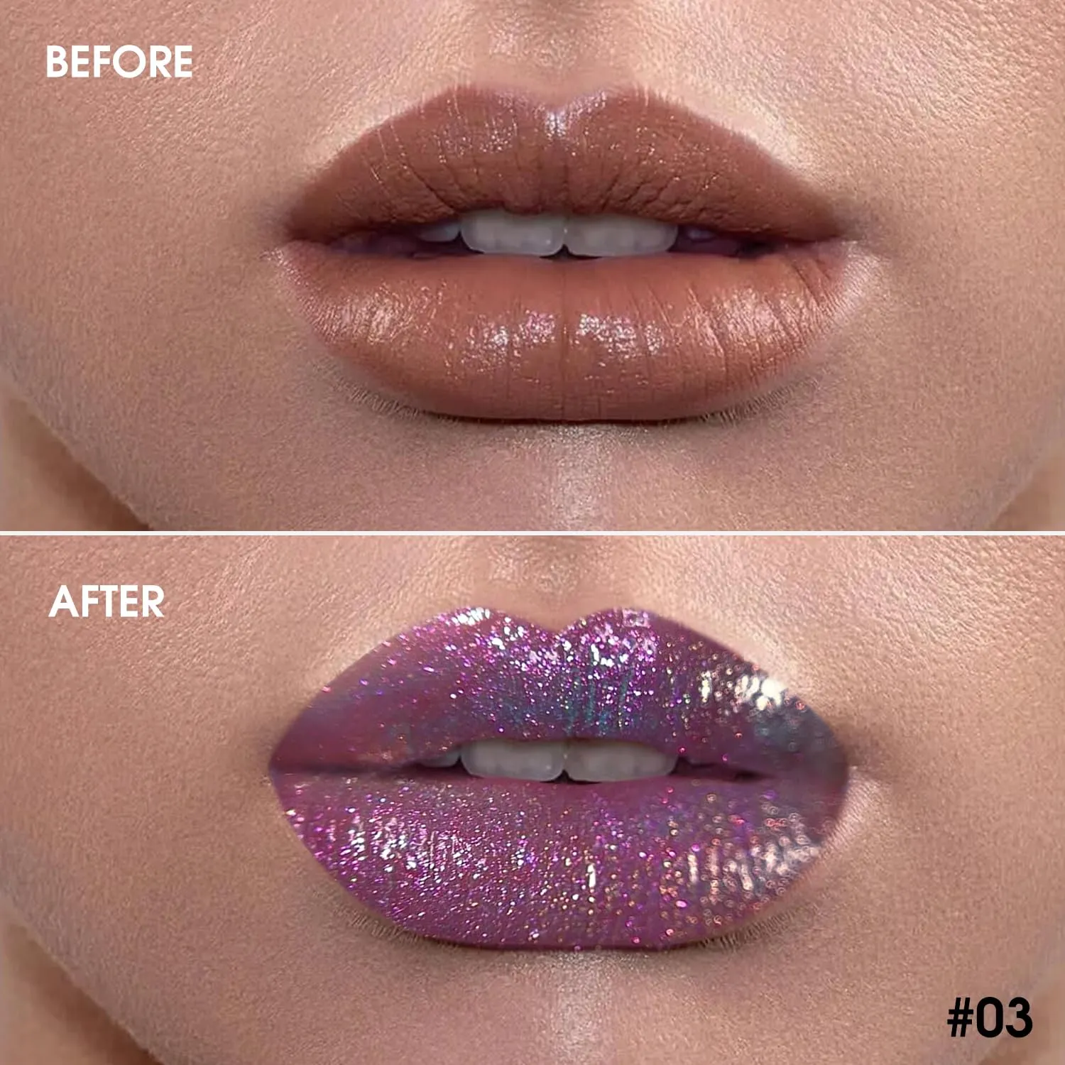 Chameleon Liquid Lipstick Purple Green Color,Shimmer Metallic Colourful Lip Gloss for Women Girls Lips Makeup Gift,Hydrating Waterproof and Long Lasting Lip Stick Shiny,Talc-Free,#3