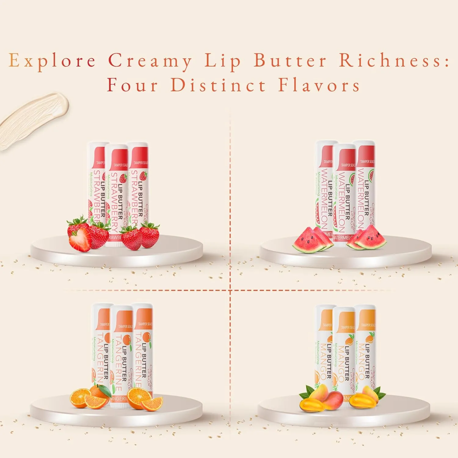 CHAP-LIP Original Lip Balm Hydrating Bulk Chap Stick with Fruit Flavors, Coconut Oil, and Cocoa Butter - Christmas Gift Stocking Stuffers Lip Therapy Pack for Men and Women - Made in the USA, 48 Pack