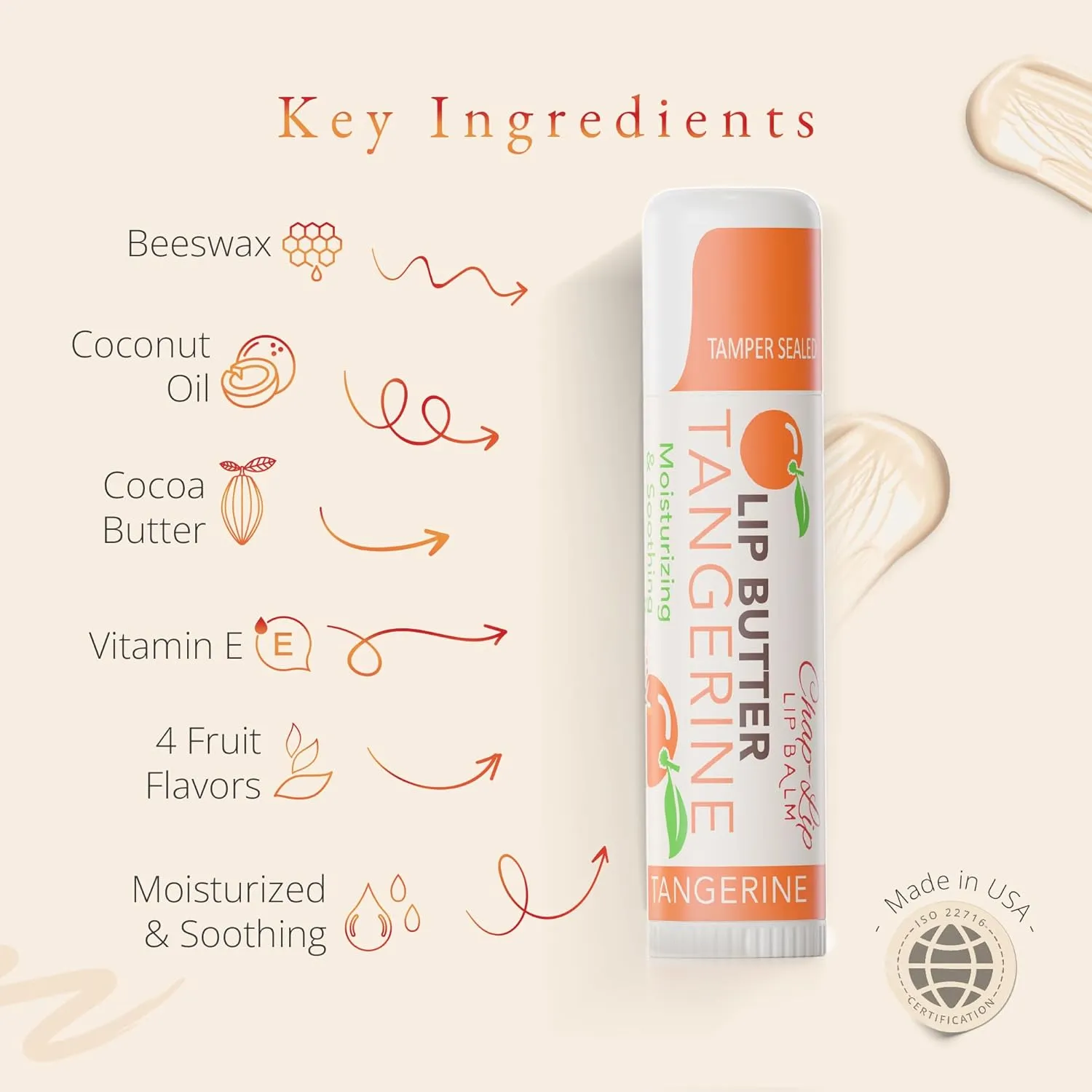 CHAP-LIP Original Lip Balm Hydrating Bulk Chap Stick with Fruit Flavors, Coconut Oil, and Cocoa Butter - Christmas Gift Stocking Stuffers Lip Therapy Pack for Men and Women - Made in the USA, 48 Pack