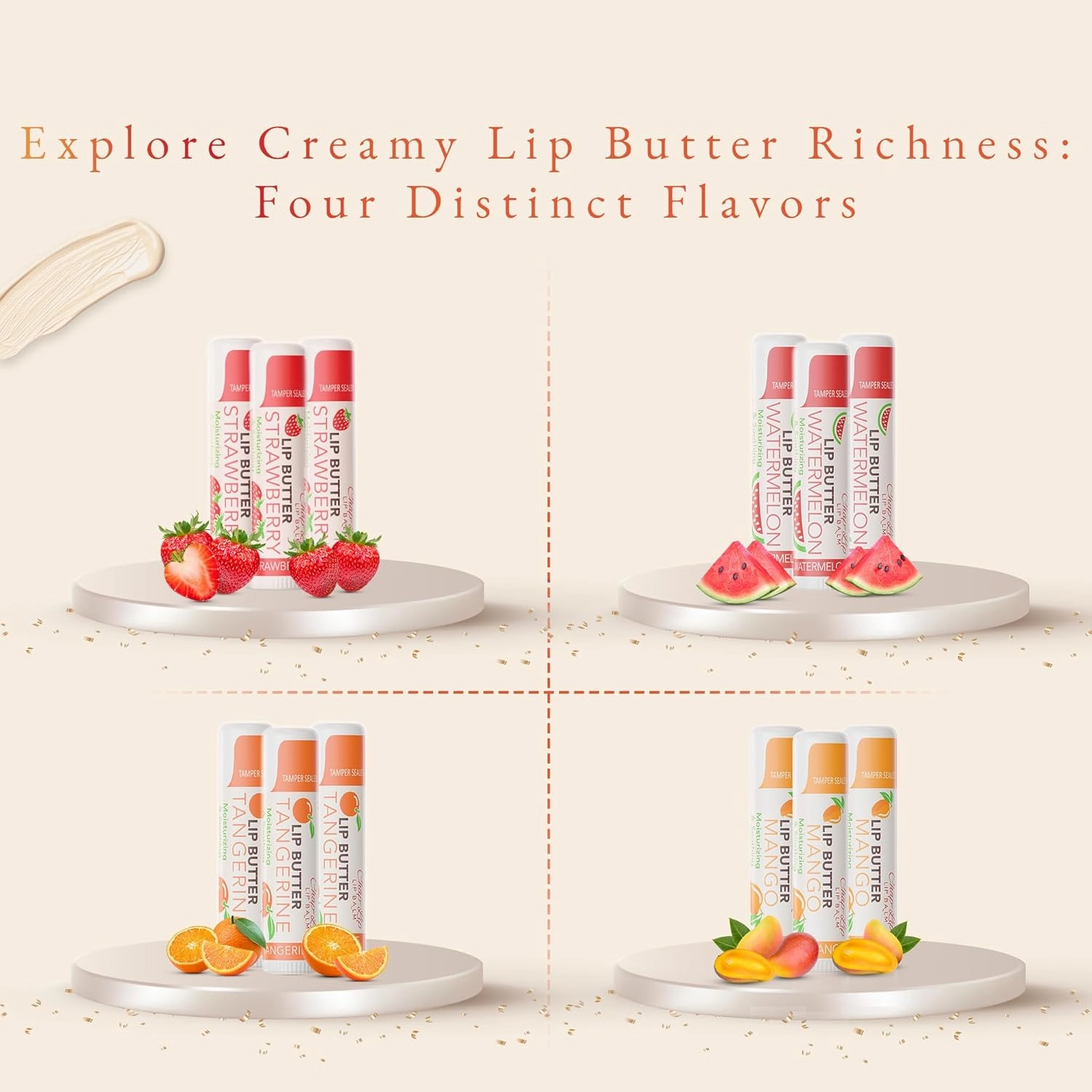 CHAP-LIP Original Lip Balm Hydrating Bulk Chap Stick with Fruit Flavors, Coconut Oil, Cocoa Butter - Christmas Gift Stocking Stuffers Lip Therapy Pack for Men and Women - Made in USA, 24 Pack x 12 Box