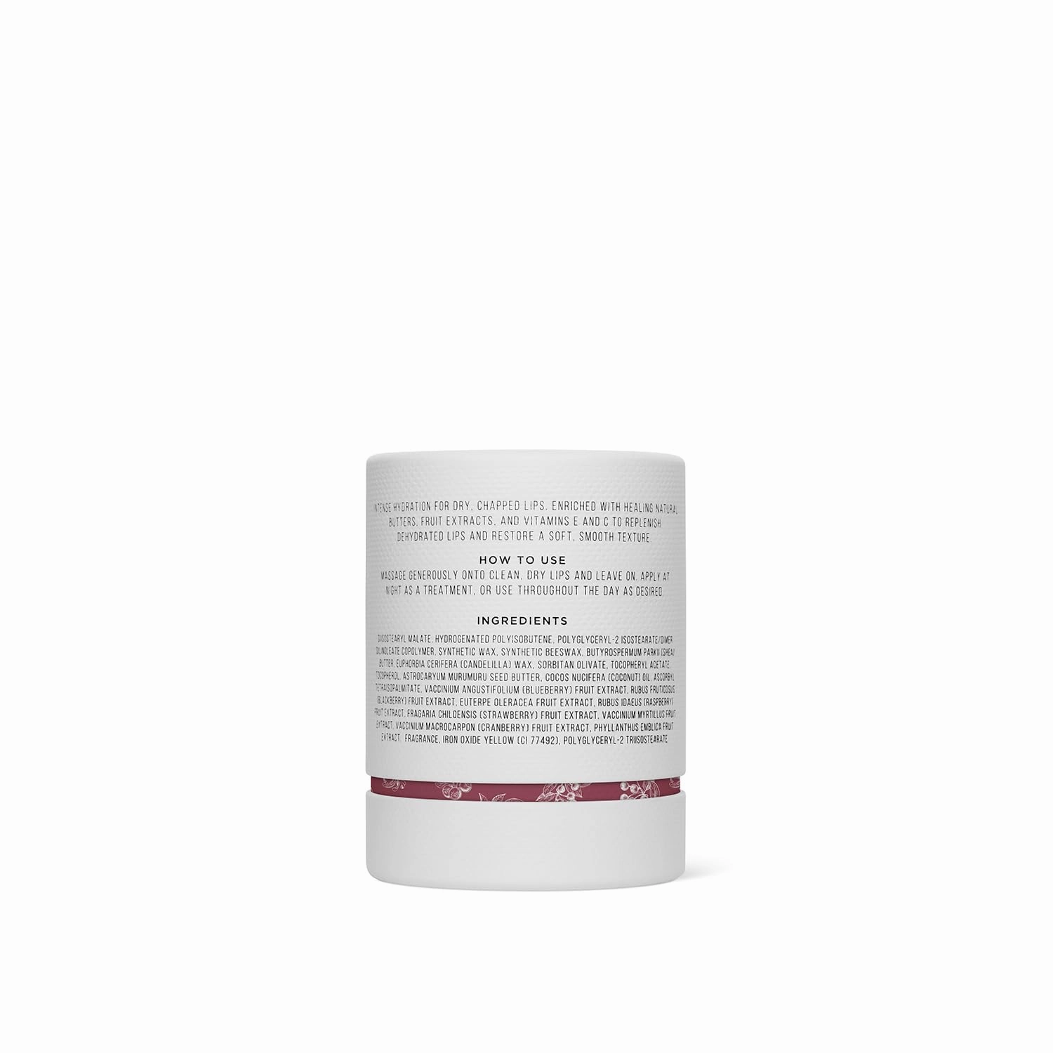 CHUMMI LIP MASK - skincare for your lips - Luxurious overnight lip treatment in coconut, berry, and vanilla, blended with lip-softening plant butters and exfoliating berry extracts. (20g, Berry)