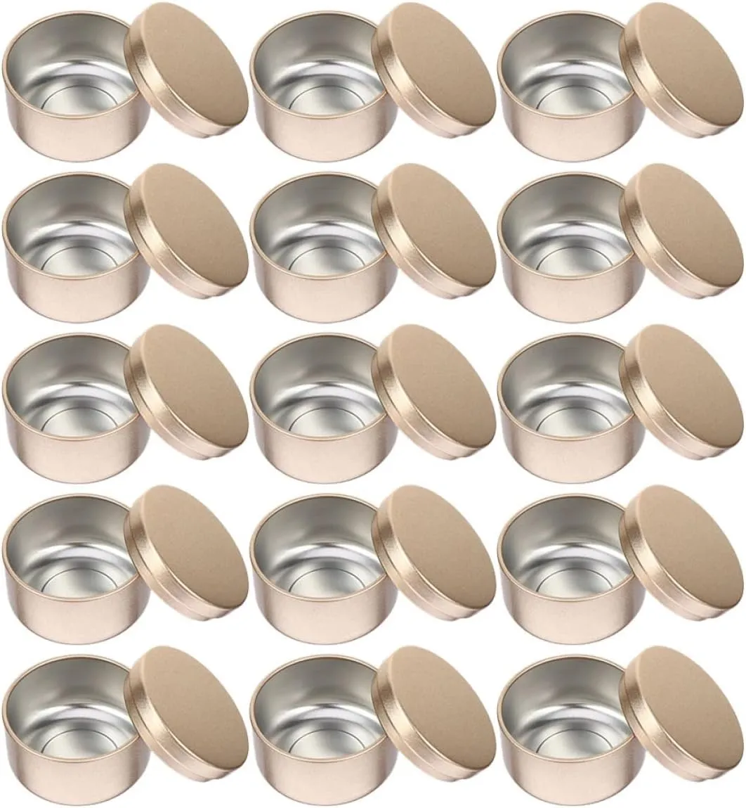 Ciieeo 24pcs Candle Containers Durable Aluminum Candle Tins for DIY Projects Present Packaging and Travel Storage for and More