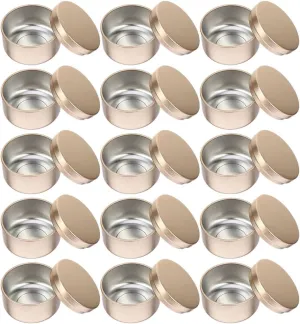 Ciieeo 24pcs Candle Containers Durable Aluminum Candle Tins for DIY Projects Present Packaging and Travel Storage for and More