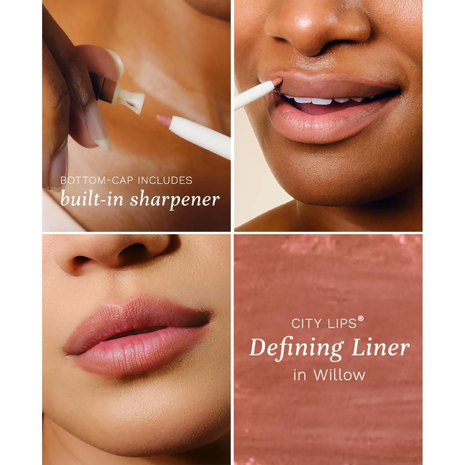 City Beauty City Lips Defining Liner - Long-Lasting, Smudge-Proof Lip Pencil with Anti-Feathering Formula, Precise Contouring, Waterproof Matte Finish, and Smoother-Looking Lips