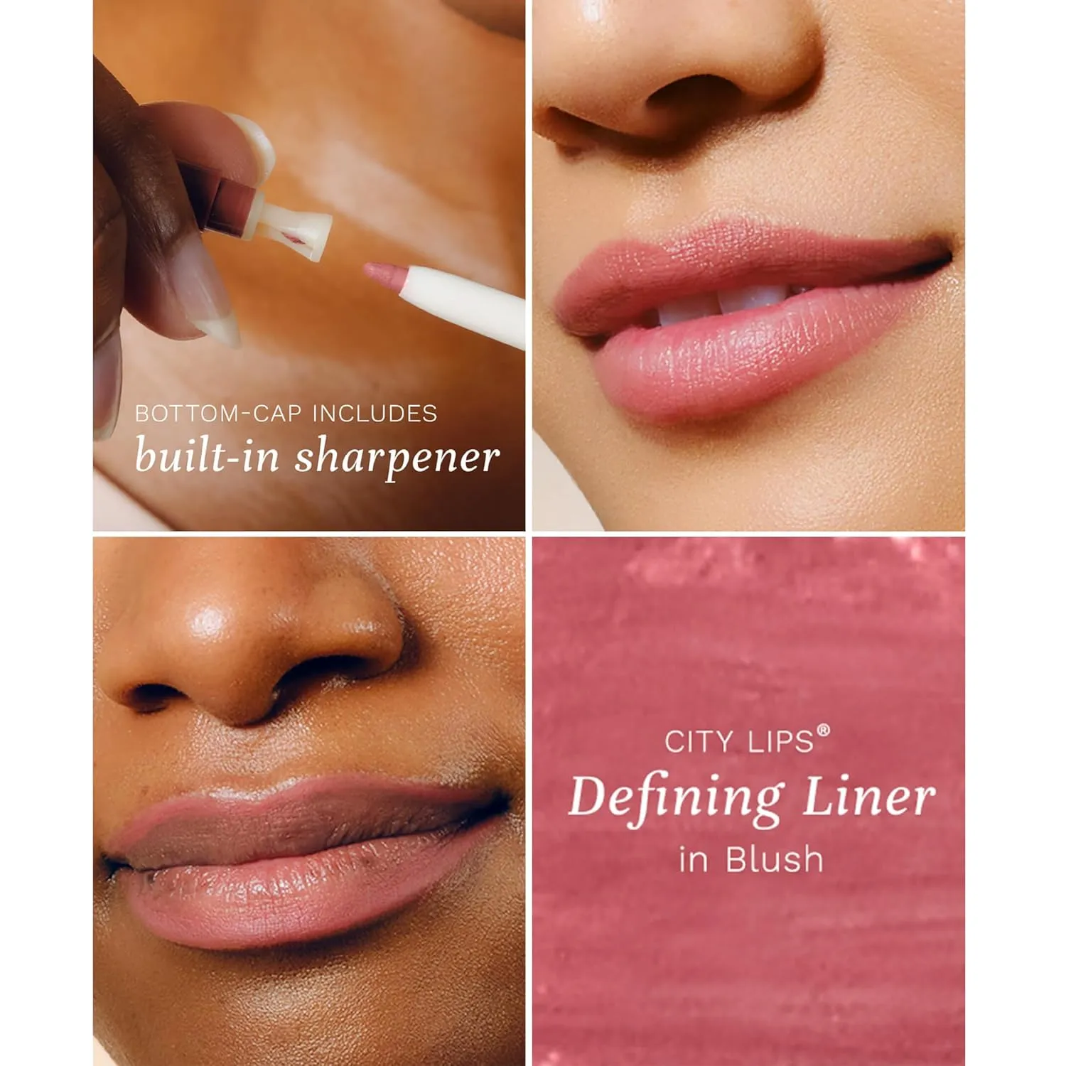 City Beauty City Lips Defining Liner - Long-Lasting, Smudge-Proof Lip Pencil with Anti-Feathering Formula, Precise Contouring, Waterproof Matte Finish, and Smoother-Looking Lips
