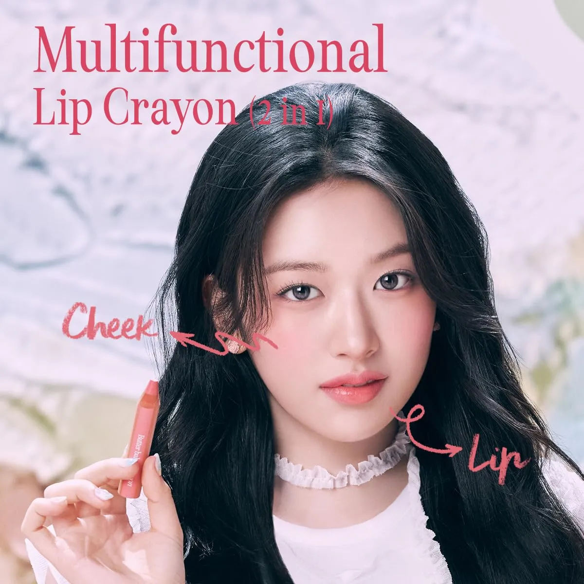 CLIO Butter Balm Crayon, 2-in-1 Lip and Cheek Tint, Buildable Lightweight Cream Blush, Crayon Lipstick Makeup (007 MAUVE SHADE, One Size)