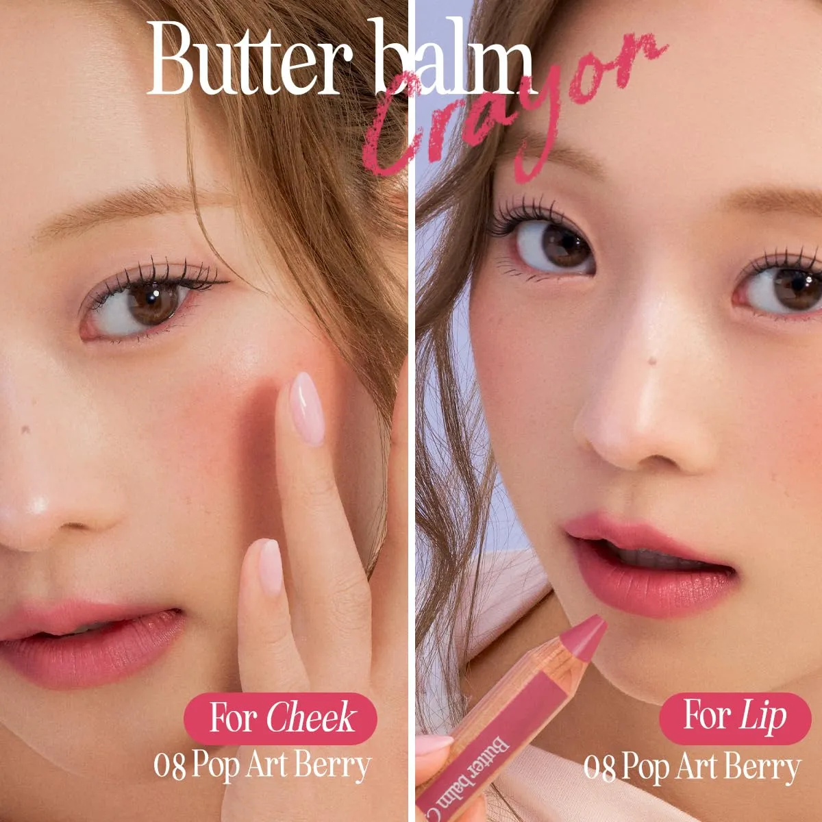 CLIO Butter Balm Crayon, 2-in-1 Lip and Cheek Tint, Buildable Lightweight Cream Blush, Crayon Lipstick Makeup (010 MAPLE BRICK, One Size)