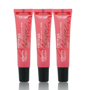 C.O. Bigelow Cinnamint Mentha Lip Shine Balm Trio, Lip Gloss & Balm Tubes, 3 Pack, 0.5 oz / 14g each