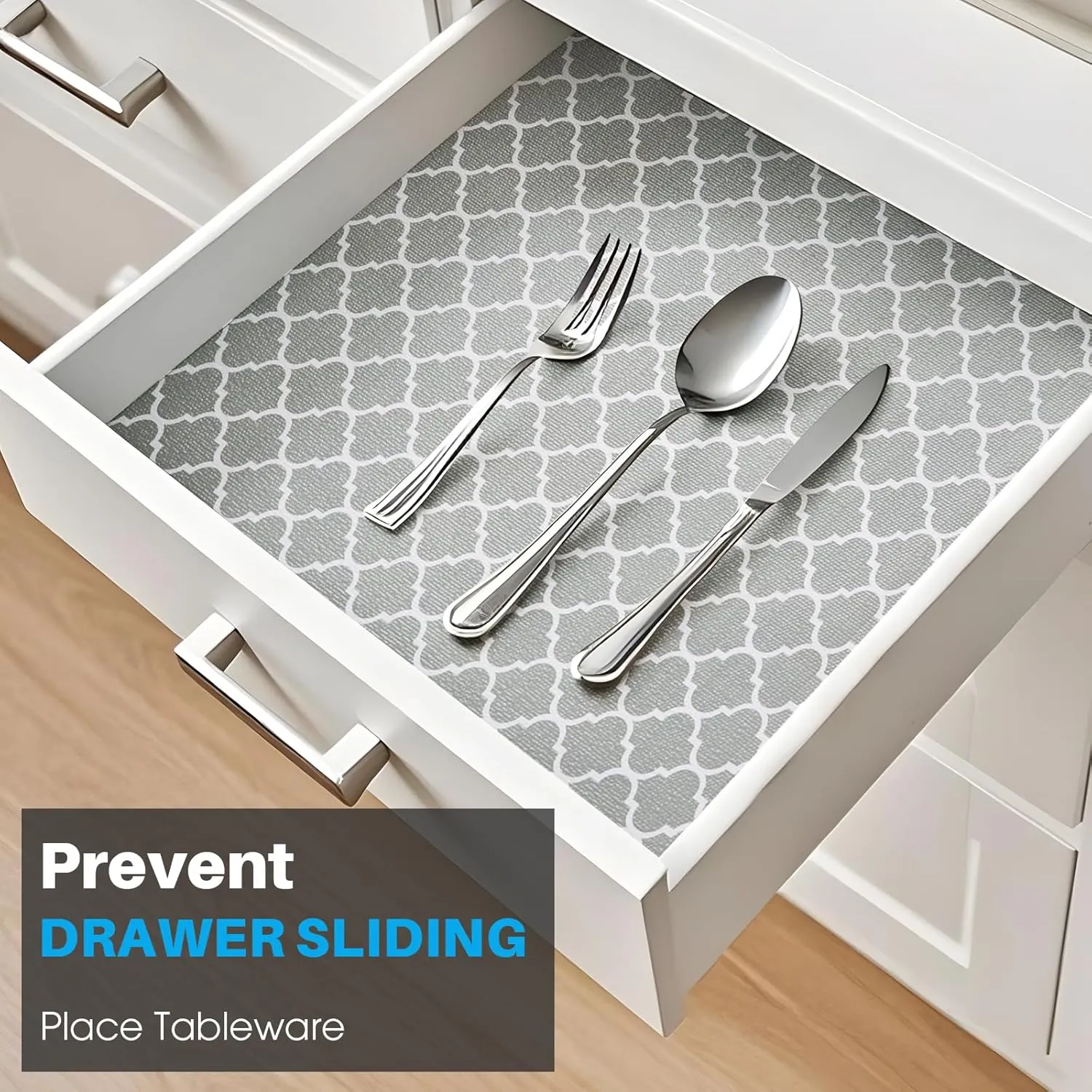 COAVAS Shelf Liner Drawer Liner Cabinet Liner Non-Slip 12in X 30Ft - Textured Kitchen Cabinet Liners with Self-Grip, Easy Cut Thick Shelf Paper for Drawers, Wardrobes, Pantry & Countertops (Gray)