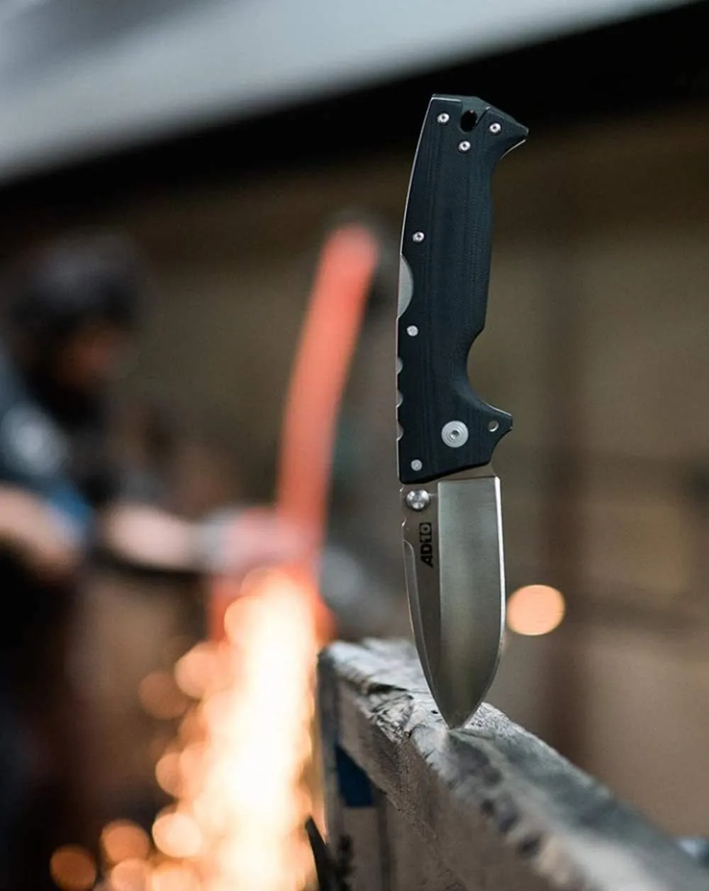 Cold Steel AD-10 3.5" S35VN Steel Ultra-Sharp Blade 5.25" G-10 Handle Tactical Folding Knife with Tri-Ad Locking Mechanism