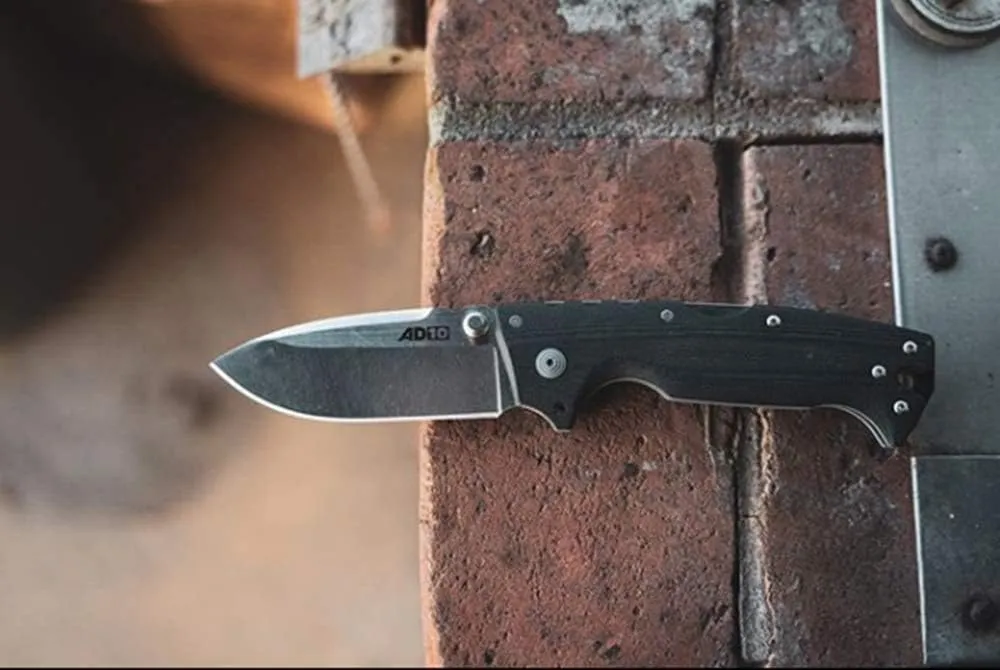 Cold Steel AD-10 3.5" S35VN Steel Ultra-Sharp Blade 5.25" G-10 Handle Tactical Folding Knife with Tri-Ad Locking Mechanism
