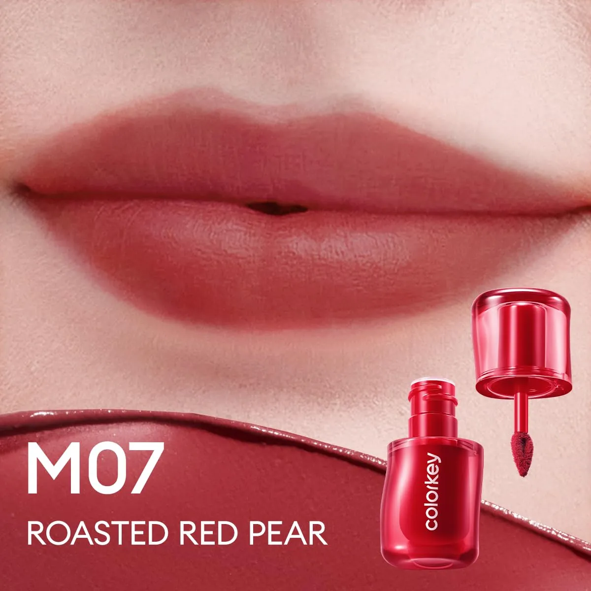 COLORKEY Milk Fog Lip Mud, Hydrating & Long-Lasting Lip Mud with Soft Matte Finish, Non-Sticky, Moisturizing, Smudge-Proof, Suitable for All Skin Tones, Enriched with Natural Ingredients (M07)