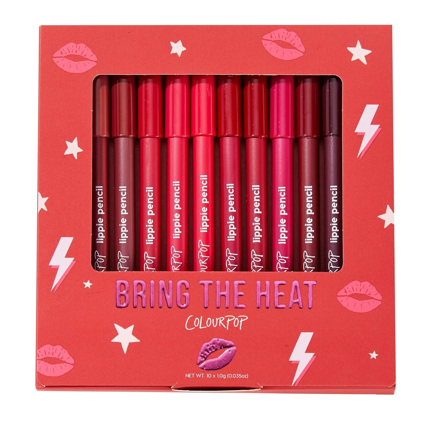 ColourPop Lippie Lip Pencil Vault - High-Pigment, Long-Lasting & Sharpenable Lip Liner with High-Impact Color - Vegan, Cream Formula with Precise Application - Bring the Heat (0.04 oz)