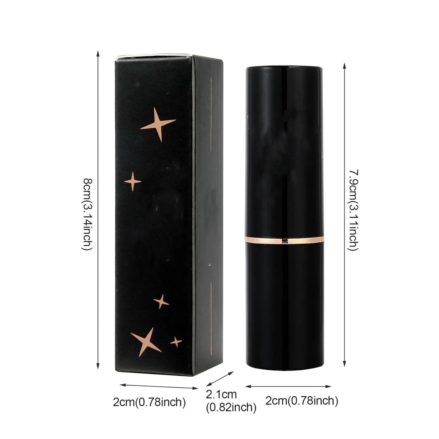 Comparison Diamond Lip Gloss Glitter Lipstick Waterproof, Glitter Lipstick (2 PCS B)