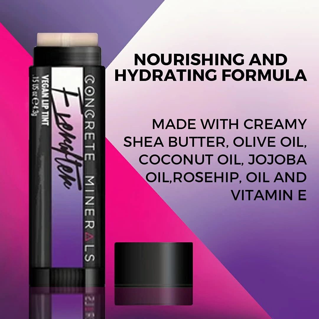 Concrete Minerals White MultiChrome Lip Tints, Nourishing Formula & High Color Payout, Cooling Peppermint, 100% Vegan and Cruelty Free, 0.6 Ounce Total (Fairytale)
