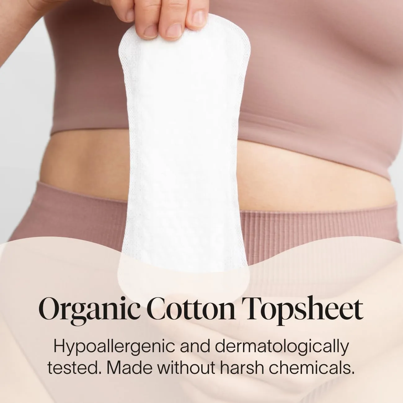 Cora Period Regular Liners | 100% Organic Cotton Topsheet | Ultra Thin, Quick Absorbency | Hypoallergenic | Dermatologically Tested | Unscented, No Wings (42 Liners)