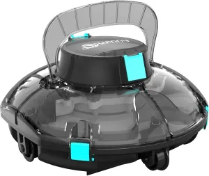 Cordless Robotic Pool Cleaner,Powerful Suction & Dual-Layer Filtration Automatic Vacuum for Above-Ground Pools up to 645 Sq. Ft, Lightweight, Self-Parking