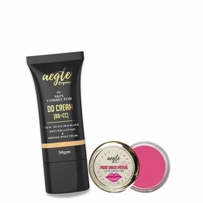 Corrector Medium DD Cream & Pink Rose Lip and Cheek Tint Balm
