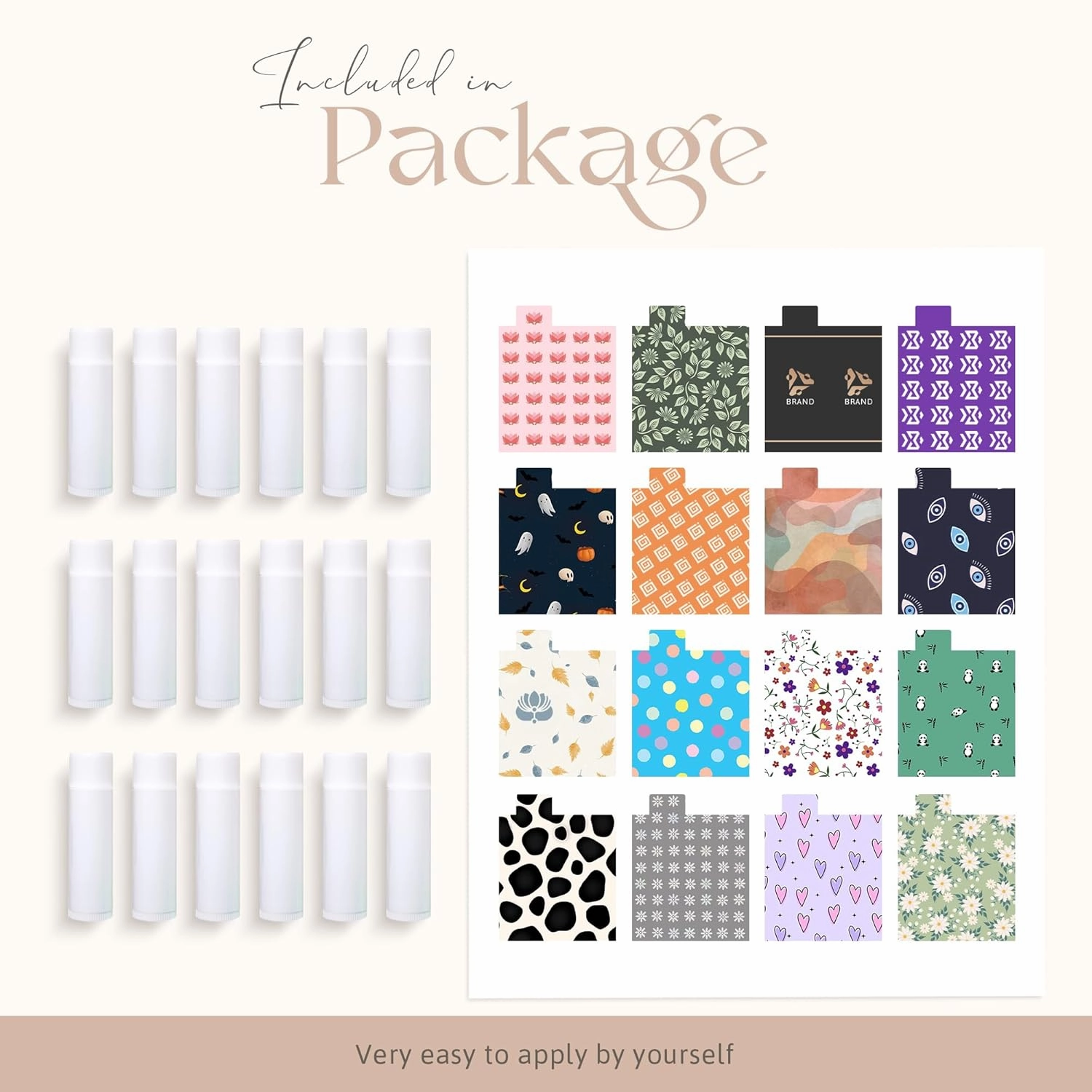 Custom Lip Balm - Personalized Labels - USA Natural Ingredients Vitamin E Shea Butter - Custom Chapstick Tubes For Party & Wedding Favors (Vanilla, 40 Pack)