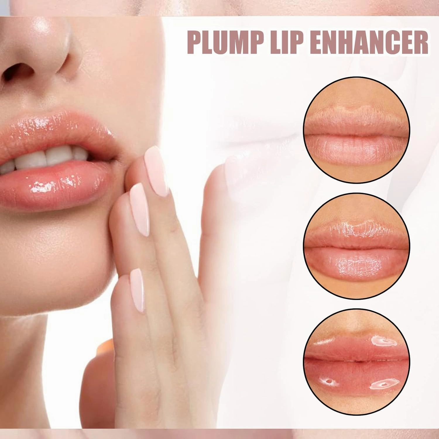 Day & Night Lip Plumping Capsule，Hydrating Lip Serum with Ginger, Mint & Vitamin E for Full, Smooth Lips – Anti-Aging Lip Care to Lighten Fine Lines (3 Pack)