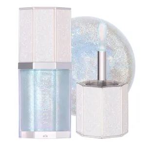 DEARDAHLIA Dear Dahlia Paradise Sparkle Lip Glaze – High-Shine Vegan Lip Gloss for Juicy, Glassy Lips with Glitter or Shimmer Finish, Lip Plumper, Cooling Plumping Formula, 0.19 fl oz - FROST