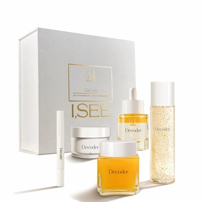 Decoder 5-Piece Skincare Set - Elevate your beauty routine with our Nourishing Honey Mask, Radiance Toner, Rejuvenate Serum, Anti-Aging Cream, and Advanced Lip Treatment, for all skin types