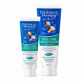 Dermal Therapy Heel Care Cream - Moisturizing Treatment that Repairs and Heals Dry, Rough, Cracked Heels and Feet | 25% Urea and 6% Alpha Hydroxy Acids (3oz 8oz Bundle)