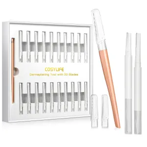 Dermaplaning Tool for Face Exfoliation and Dual End Dermaplane Razor for Women Face and Eyebrow