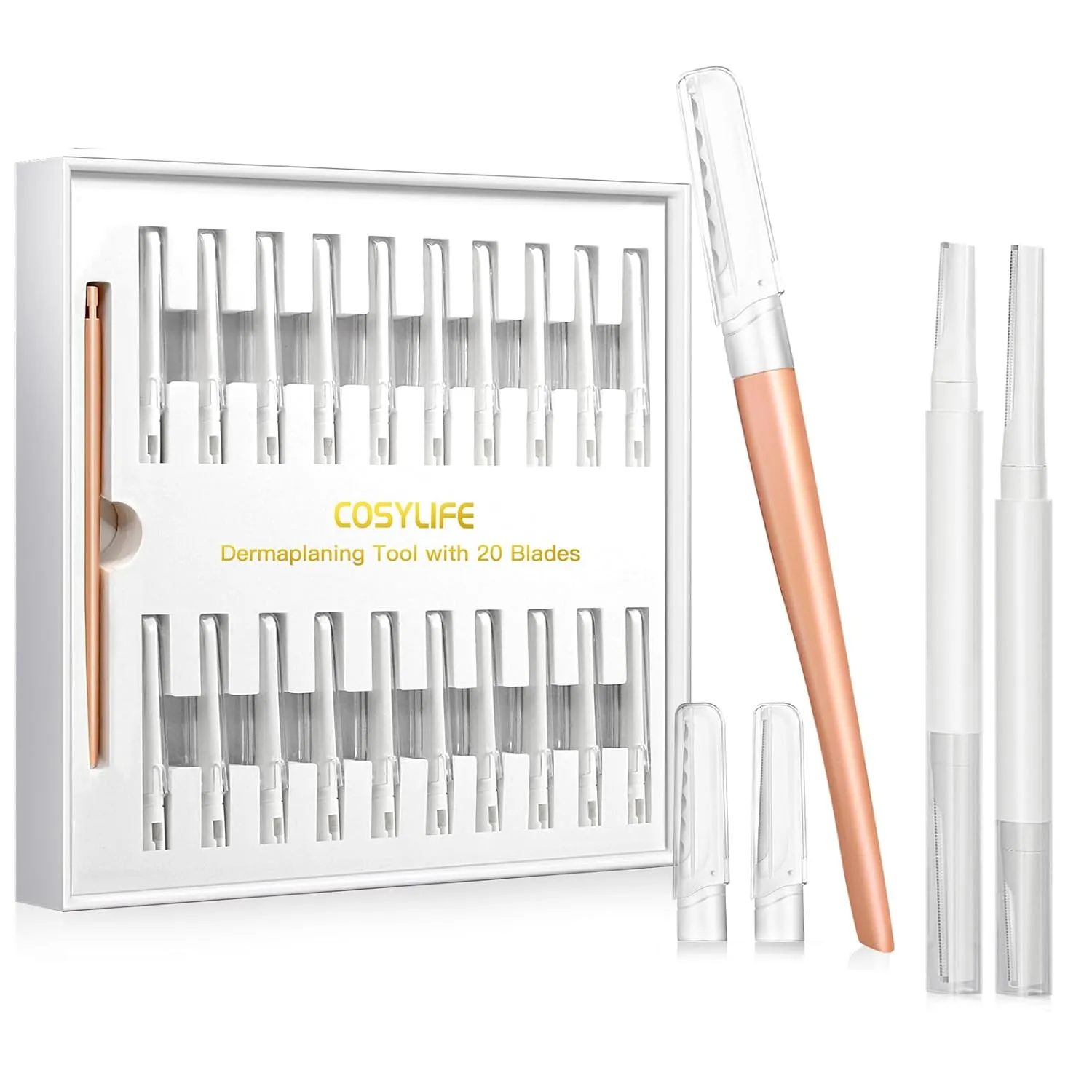 Dermaplaning Tool for Face Exfoliation and Dual End Dermaplane Razor for Women Face and Eyebrow