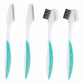 Dermaplaning Facial Exfoliator Tool Kit - Razors for Eyebrows, Peach Fuzz and Facial Hair Removal - Great for Smooth and Fresh Skin - with Protective Covers (8 pieces)