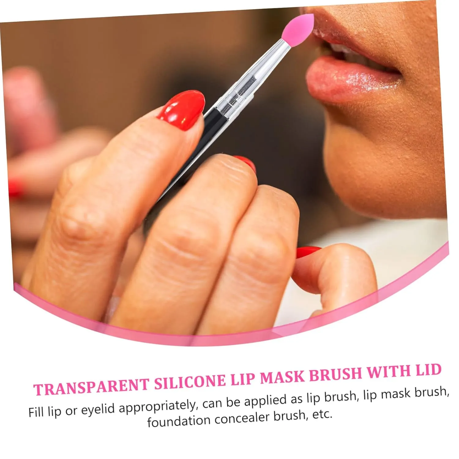 Didiseaon 15pcs Silicone Eyeshadow Brush Lipstick Applicator Lip Mask Tool Creative Makeup Brushes for Women Includes Translucent Tips for Precision Application