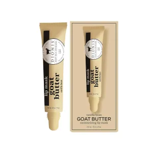 Dionis Goat Butter Overnight Leave On Lip Mask - Goat Milk, Jojoba & Moringa Oils Hydrate, Moisturize & Repair Cracked, Chapped & Dry Lips, Lock in Moisture For All Night Wear, Vanilla Bean