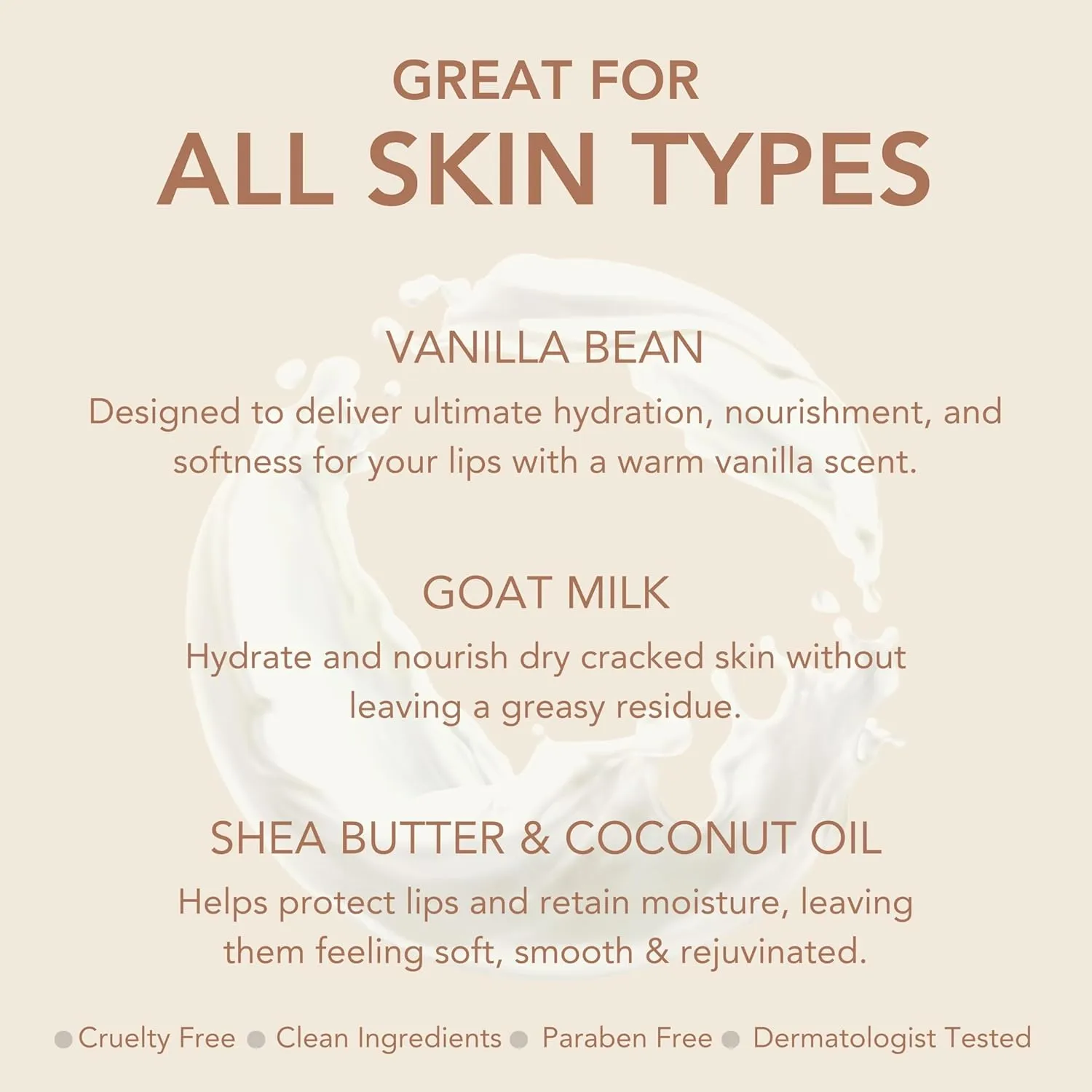 Dionis Goat Butter Overnight Leave On Lip Mask - Goat Milk, Jojoba & Moringa Oils Hydrate, Moisturize & Repair Cracked, Chapped & Dry Lips, Lock in Moisture For All Night Wear, Vanilla Bean