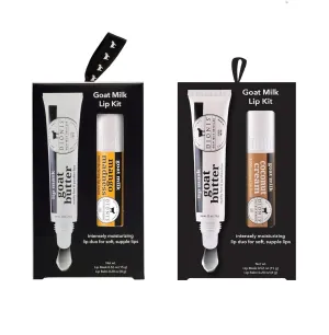 Dionis Goat Milk Overnight Lip Mask & Balm Set – Mango Madness & Creamy Coconut Duo with Jojoba, Moringa Oils & Goat Milk to Repair and Hydrate Dry Lips Day and Night