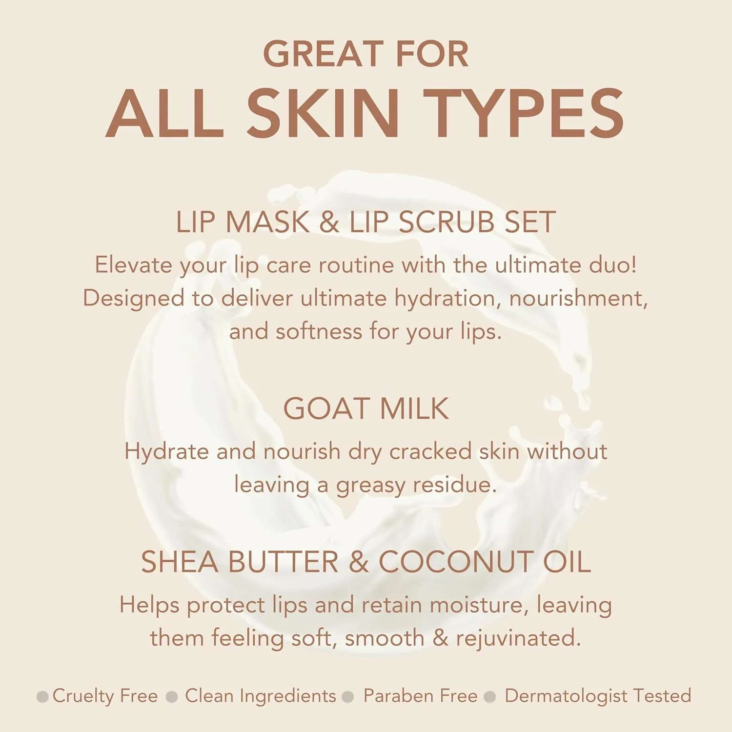 Dionis Goat Sugar Lip Scrub & Butter Overnight Lip Mask Kit - Goat Milk, Jojoba & Moringa Oils Moisturize & Repair Chapped Lips, Hydrate and Keep Moisture Locked In All Day, Original, 2PC