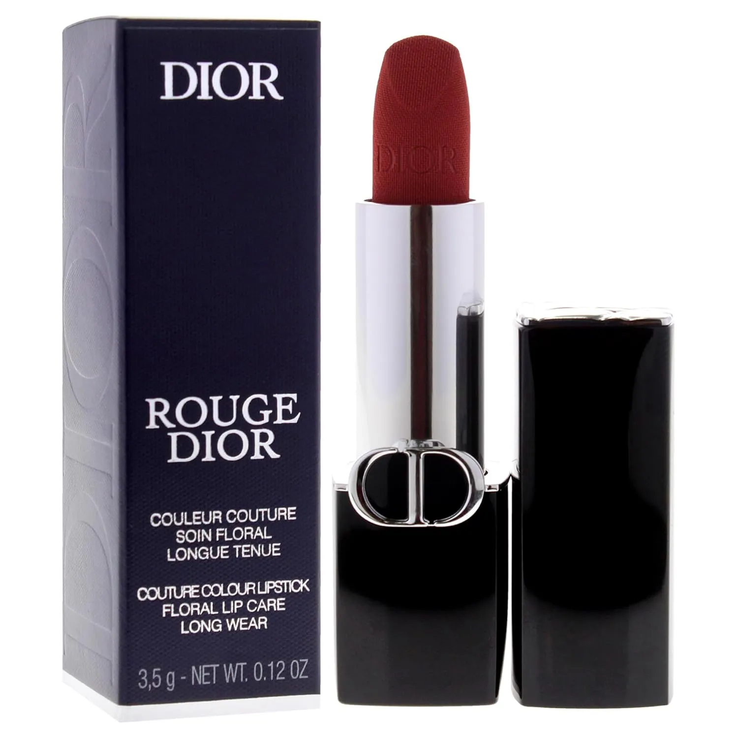Dior Rouge Couture Velvet Lipstick - 772 Classic Rosewood by Christian for Women - 0.12 oz Lipstick (Refillable)