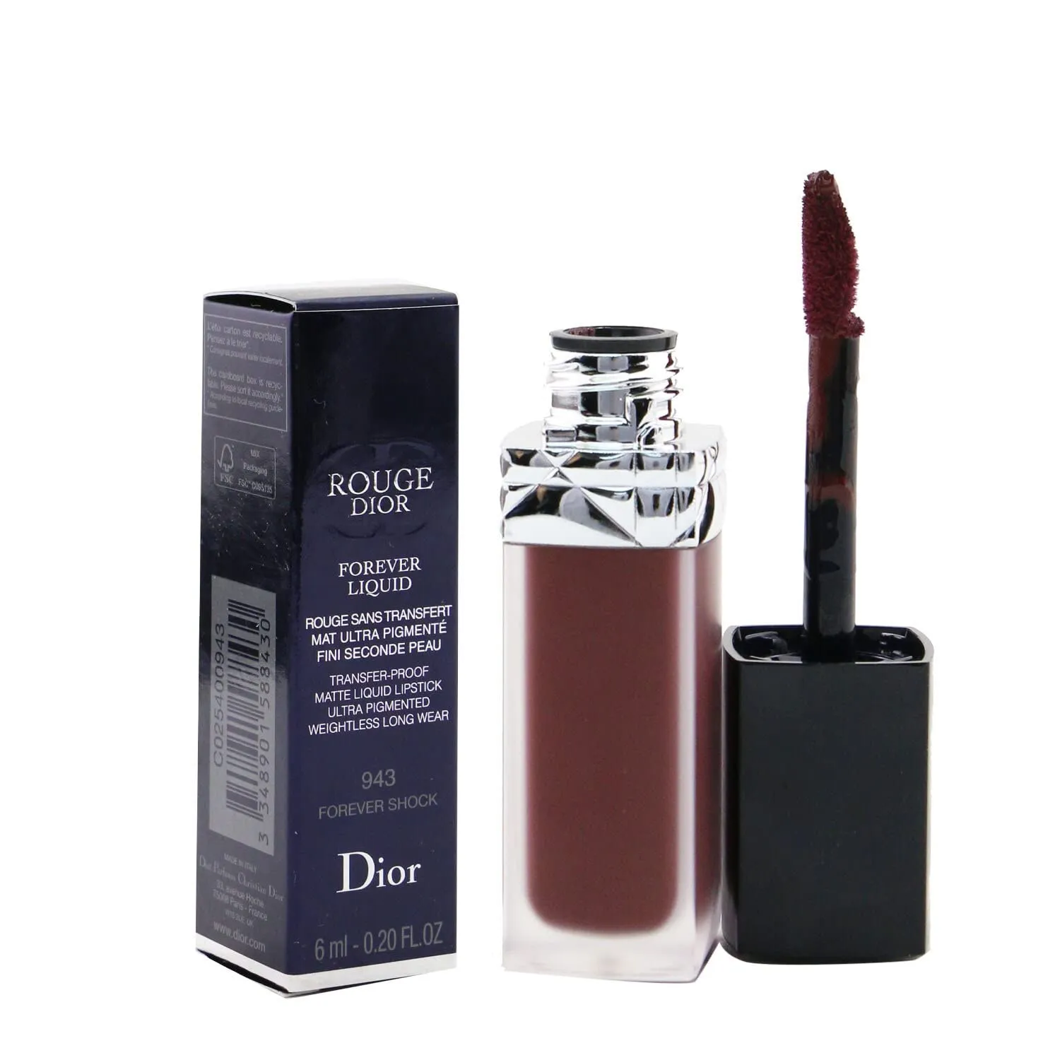 Dior Rouge Forever Matte Liquid Lipstick #943 Forever Shock, 0.2 Ounce
