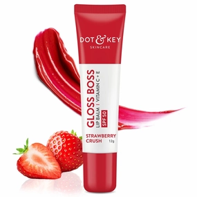 Do.t & K.ey Strawberry Lip B0alm (12gm) for Moisturization | Soft and Naturally Brightens Lips |Tinted Lip Ba0lm with SPF 50 & Vitamin C   E | Lipbalm for Dry & Dark Lips | Lip Bal0m for Women
