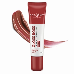 Dot; & Key; Cocoa Lip Balm with Shea Butter (12gm) for Naturally Glowing and Hydrated Lips | With SPF 30 for Sun Protection   Vitamin C   E | Lipbalm for Dry & Dark Lips | Lip Balm for Women