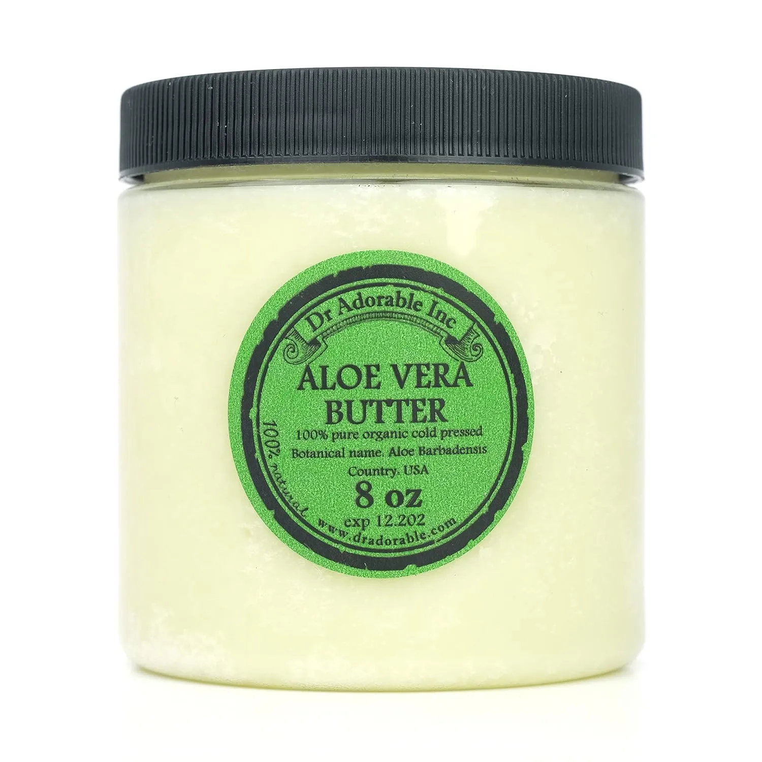 Dr Adorable - 8 oz - Aloe Vera Butter - Pure Natural Premium Organic Fresh Cold Pressed Skin Moisturizer DIY Creams Balms Lotions