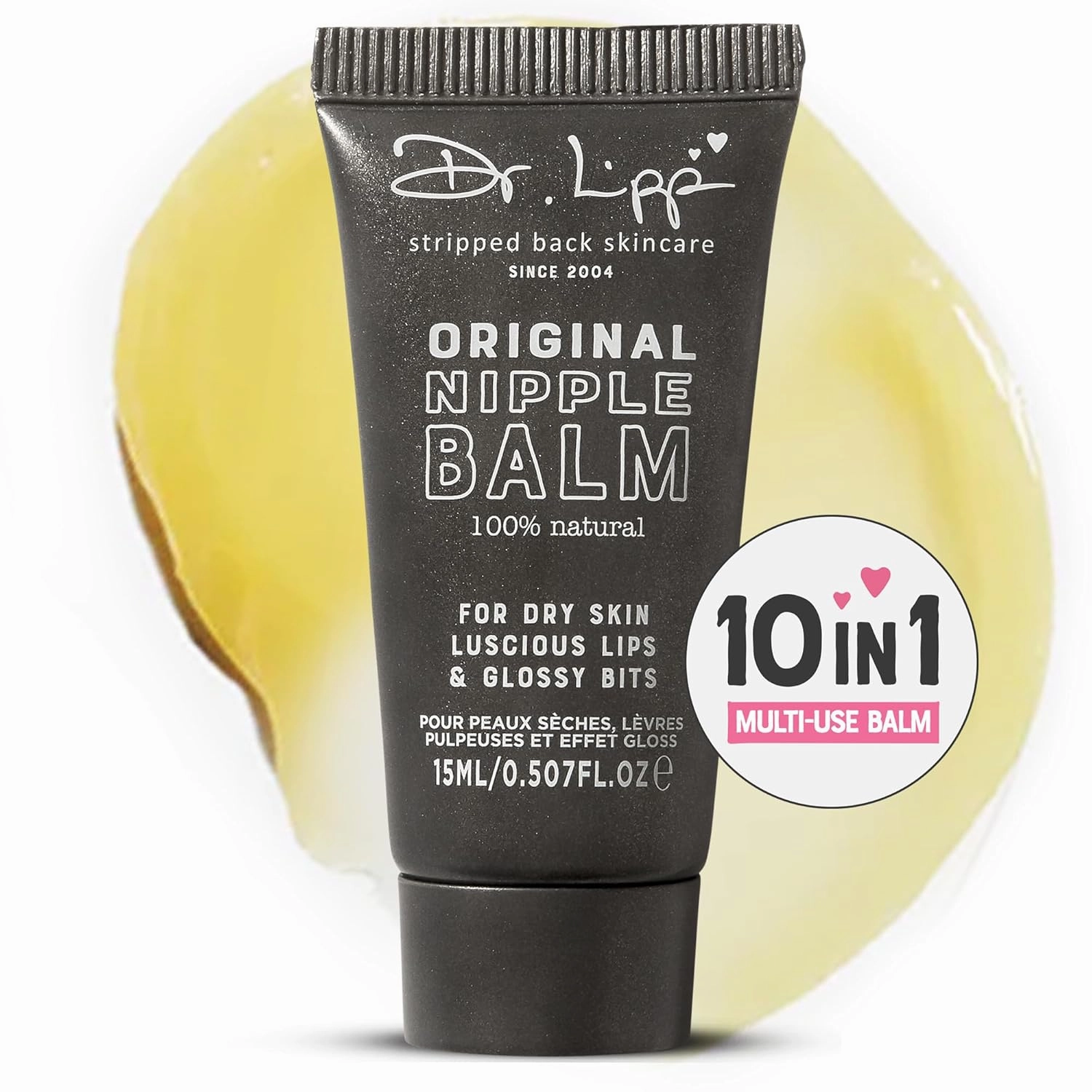 Dr. Lipp Original Nipple Balm 0.27 fl oz/8ml – 10-in-ONE Multi-Purpose Moisturizer for Dry Skin, Lips, Hair, Cuticles & More – 100% Natural Lanolin Nipple Cream & Lip Balm – Fragrance & Cruelty Free