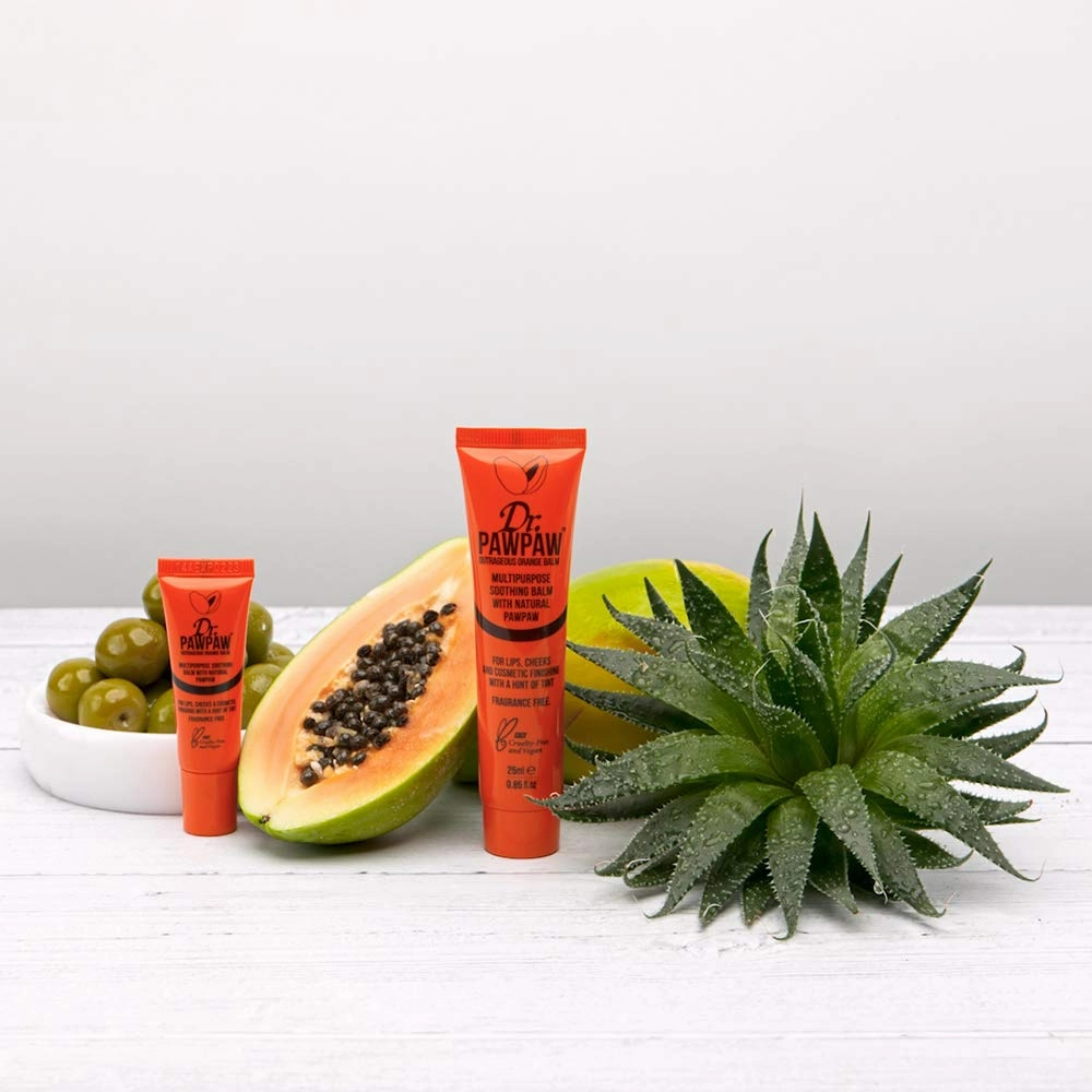 Dr. PAWPAW Multi-Purpose Balm | No Fragrance Balm, For Lips, Skin, Hair, Cuticles, Nails, and Beauty Finishing | 10 mL (Outrageous Orange, 1 Pack)