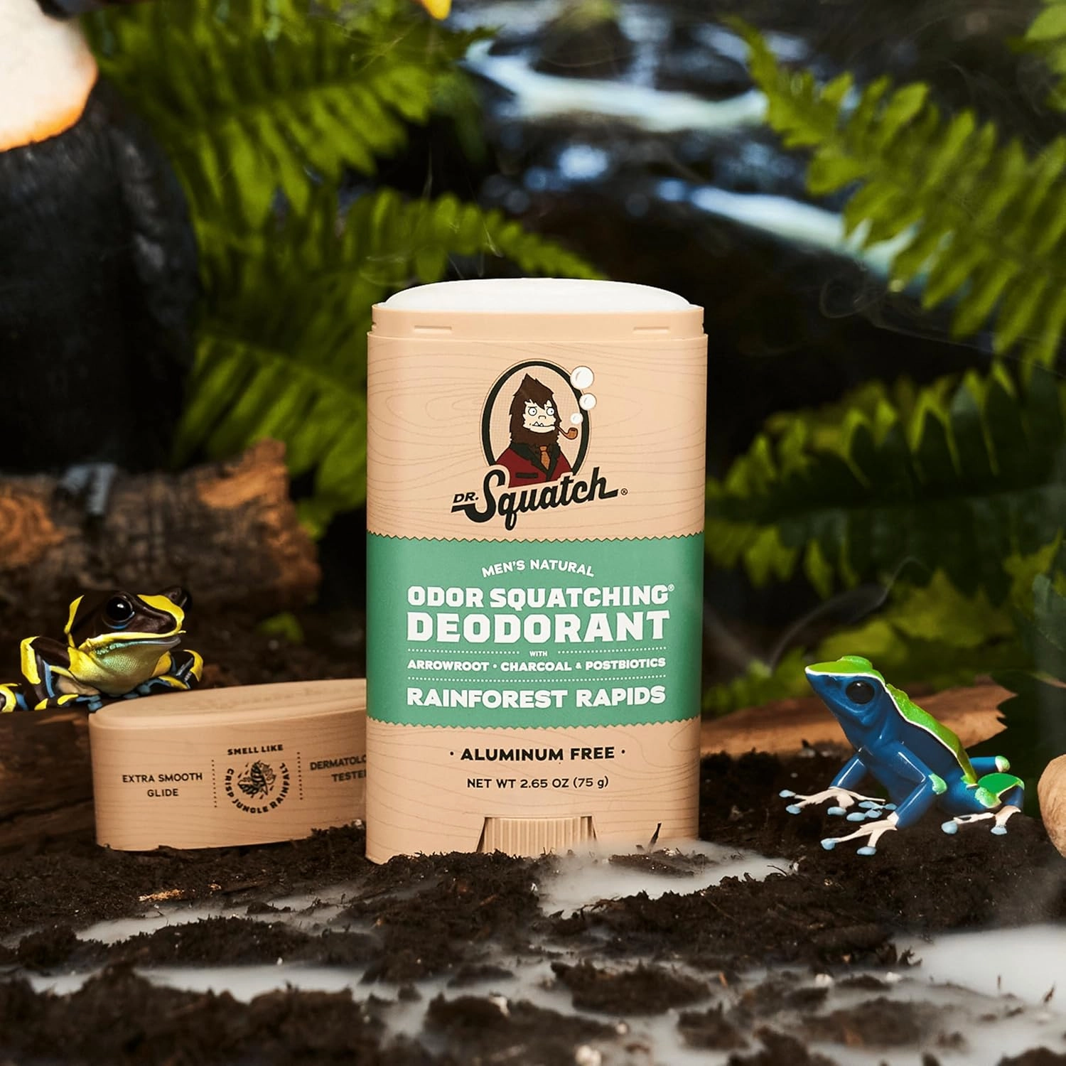 Dr. Squatch NEW Bricc House Travel Pack - Soap Travel Case   Cool Fresh Aloe, Coconut Castaway Soap   Rainforest Rapids Deodorant   Original Squatch Lip Balm - Full Routine Natural Men's Care Kit