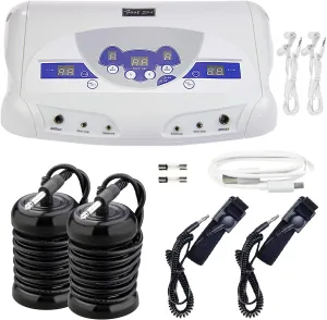 Dual Ionic Foot Bath Detox Machine, ion Detox Foot Bath Spa Cleanse System for 2 Users with MP3 Music Player, 2 Array, 2 Wrist Band, 5 Liners