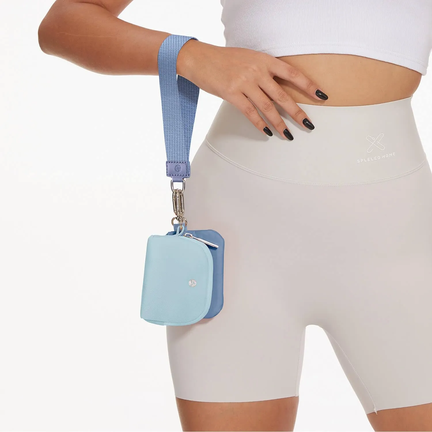 Dual Pouch Wristlet Wallets for Women, Mini Zip Around Wristlet Wallet, Double Pocket Wrist Wallet Portable Coin Purse Zipper, Gift for Women Mom Girl Friend Sister Her Wife Daughter Girlfriend