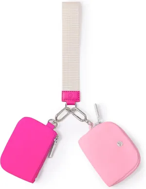 Dual Pouch Wristlet Wallets for Women, Mini Zip Around Wristlet Wallet, Double Pocket Wrist Wallet Portable Coin Purse Zipper, Gift for Women Mom Girl Friend Sister Her Wife Daughter Girlfriend