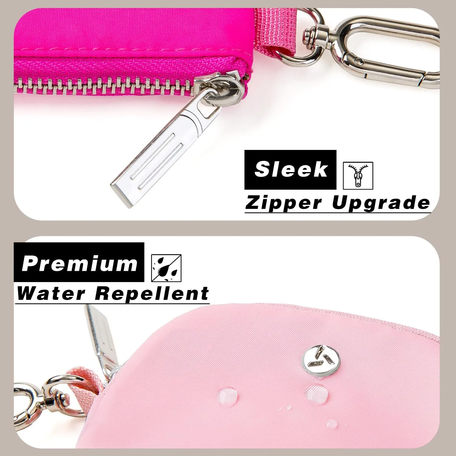 Dual Pouch Wristlet Wallets for Women, Mini Zip Around Wristlet Wallet, Double Pocket Wrist Wallet Portable Coin Purse Zipper, Gift for Women Mom Girl Friend Sister Her Wife Daughter Girlfriend